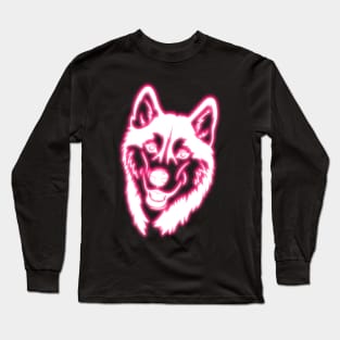 Pink Neon Husky Long Sleeve T-Shirt